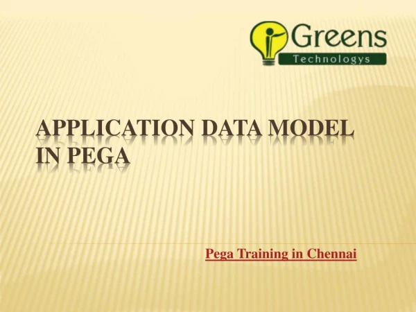 Application Data Model in Pega