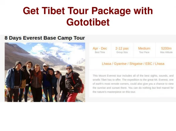 Best Tibet Private Tour Packages