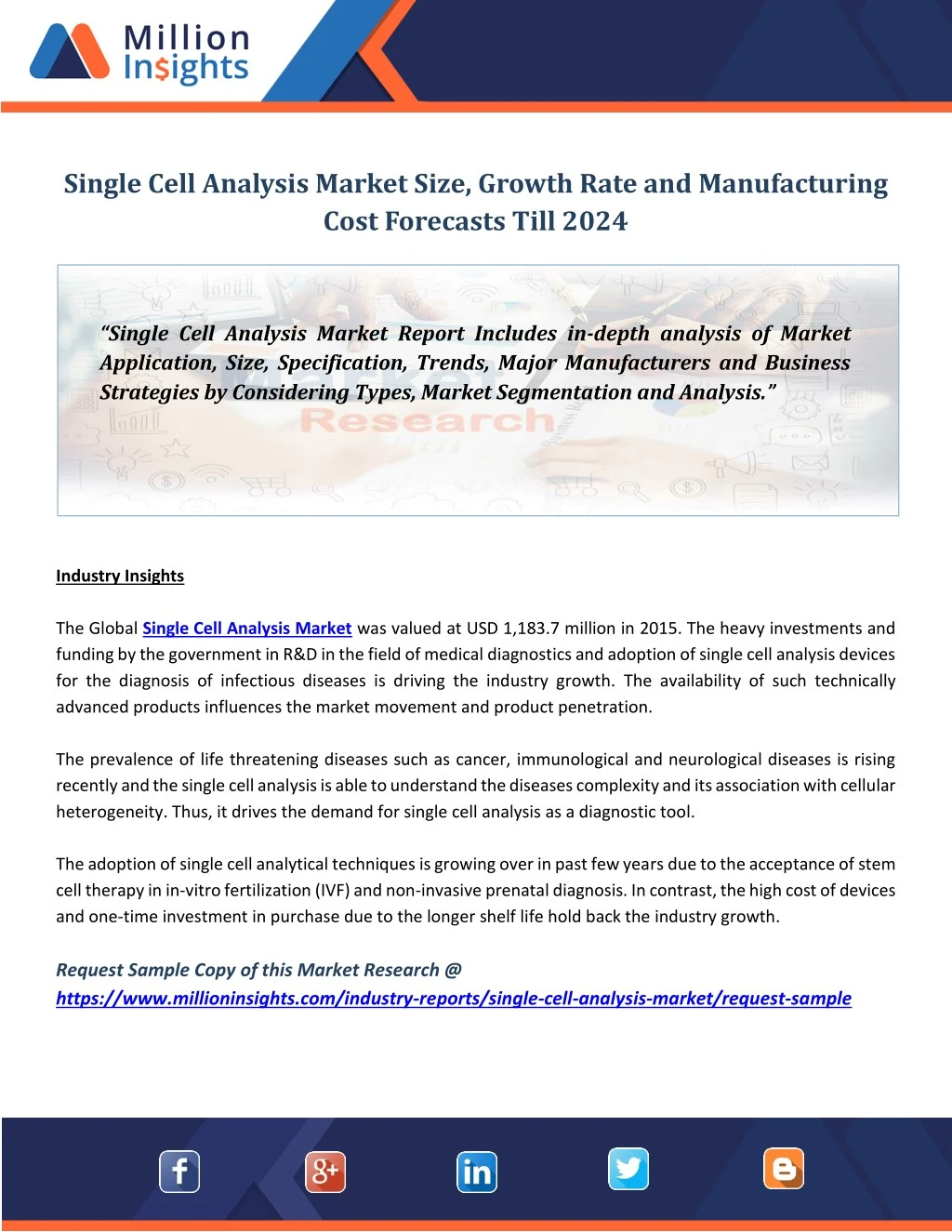 single cell analysis market size growth rate