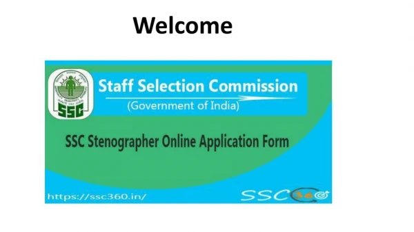 SSC Stenographer Online Application Form | Instructions For Apply Online Form