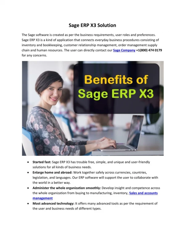 Sage ERP X3 Solution