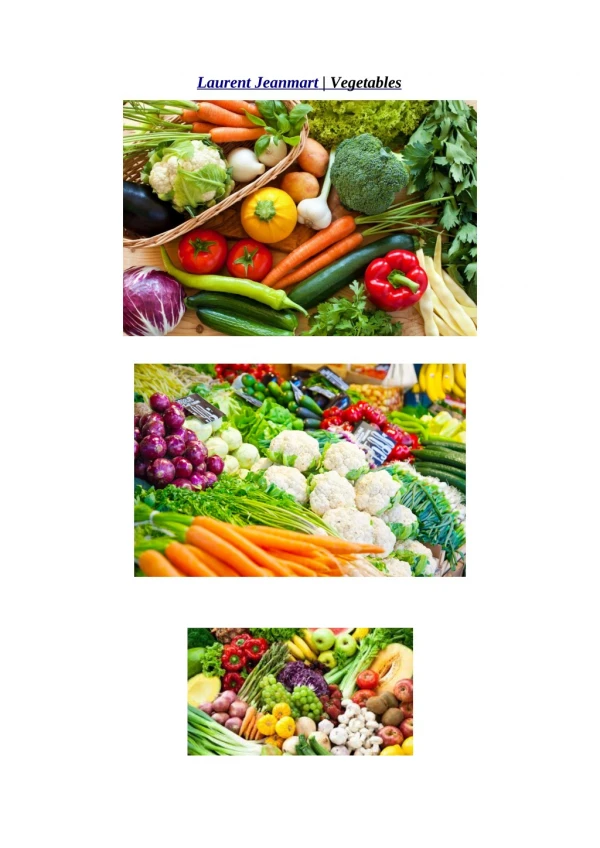 Laurent Jeanmart | Vegetables