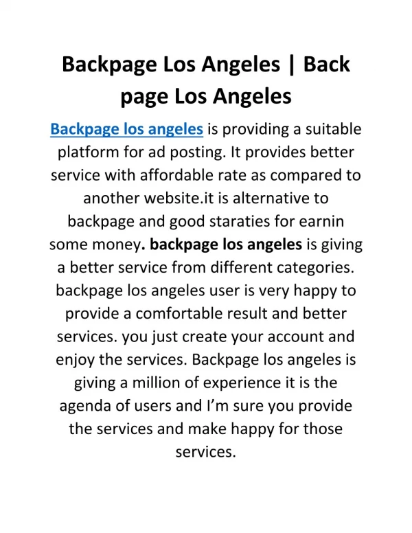 Backpage Long Beach | Back Page Long Beach