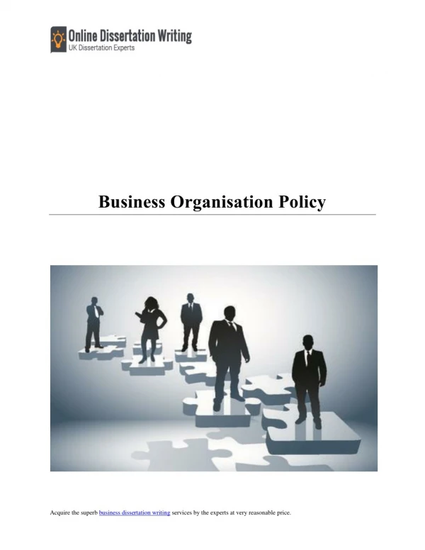 Various Policies and their Implementation in Business Organization