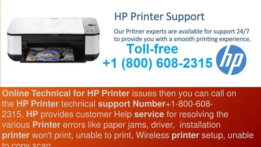 online technical for hp printer issues then