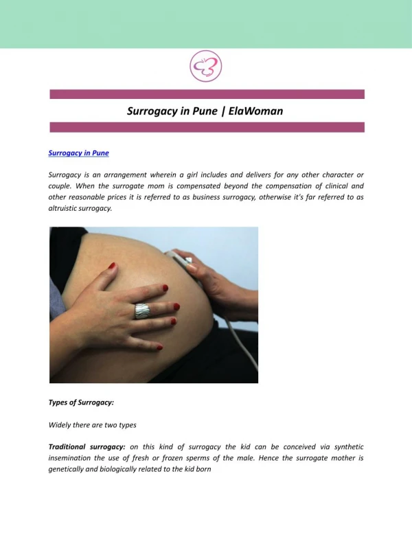 Surrogacy in Pune | ElaWoman