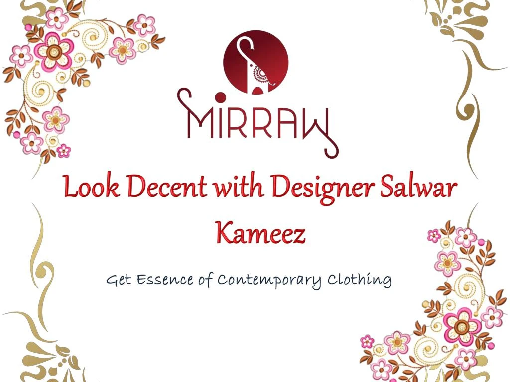 look decent with designer salwar kameez