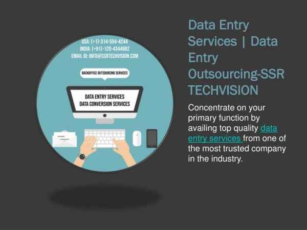 Avail Data Entry Services and Outsourcing – SSR TECHVISION