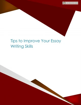 Improve Your Essay Writing Skills