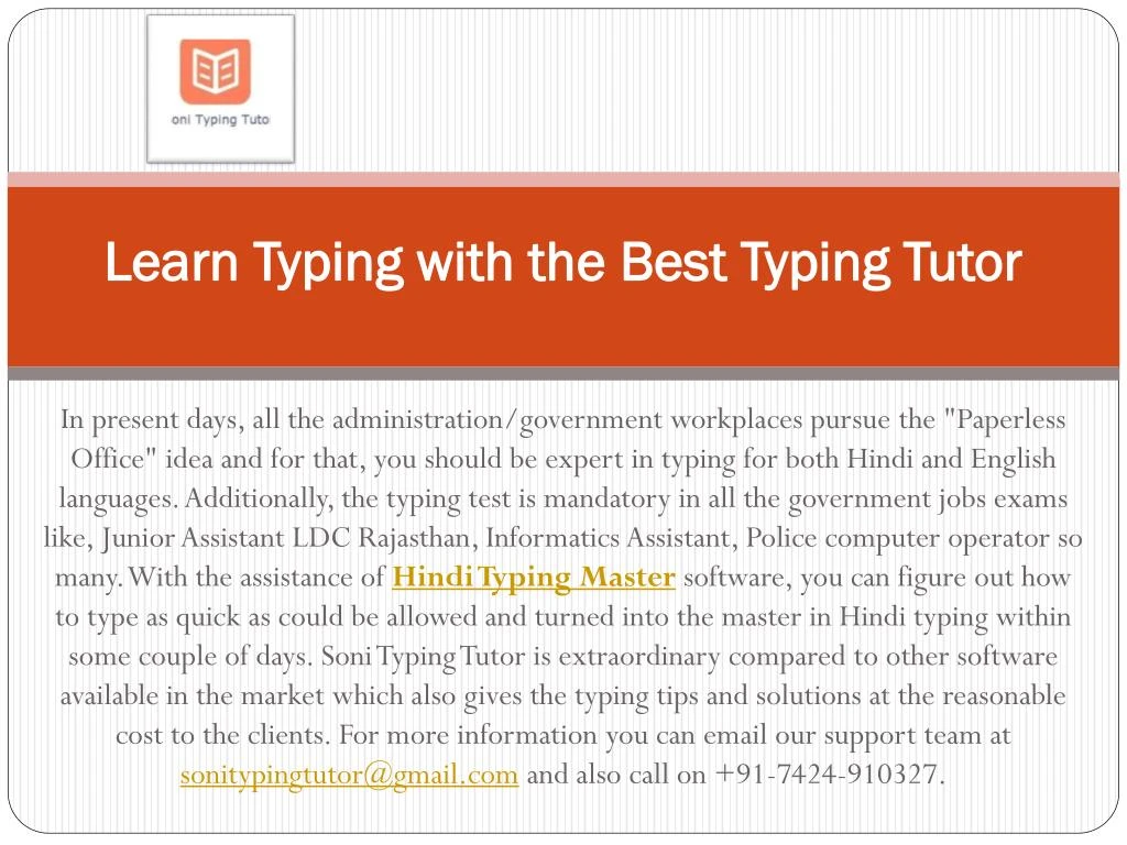 learn typing with the best typing tutor