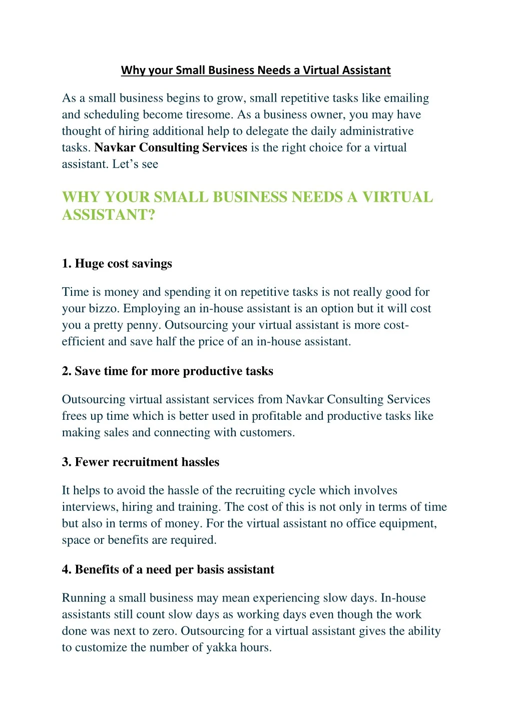 why your small business needs a virtual assistant