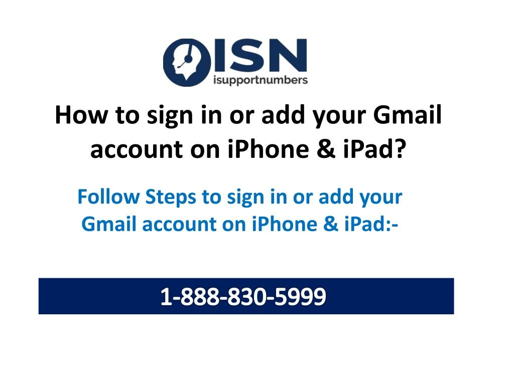 how to sign in or add your gmail account on iphone ipad
