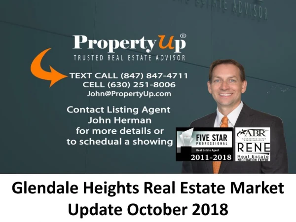 Glendale Heights Real Estate Market Update October 2018