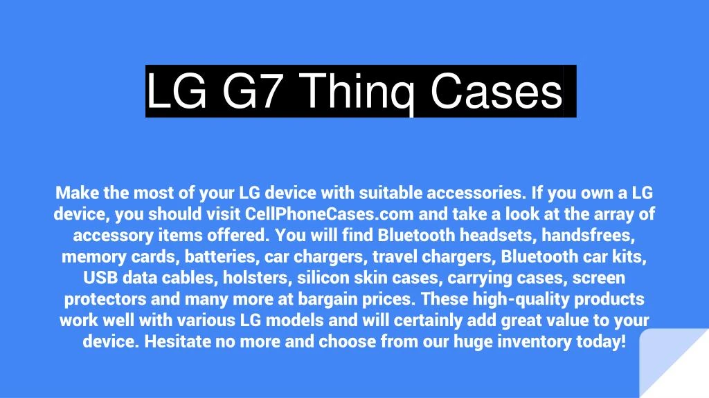 lg g7 thinq cases