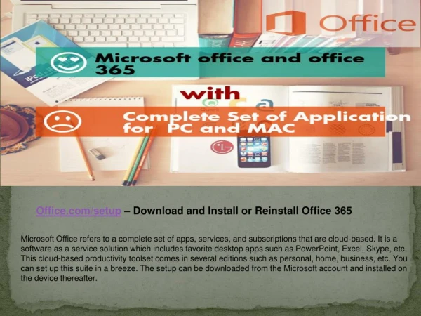 How to complete the installation of the Microsoft office 365