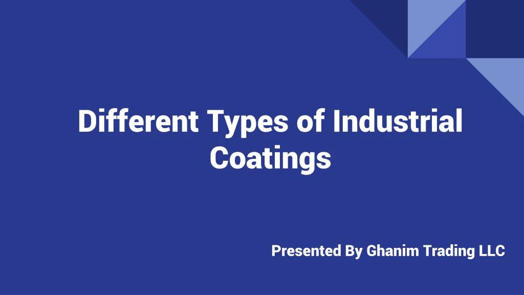 different types of industrial coatings