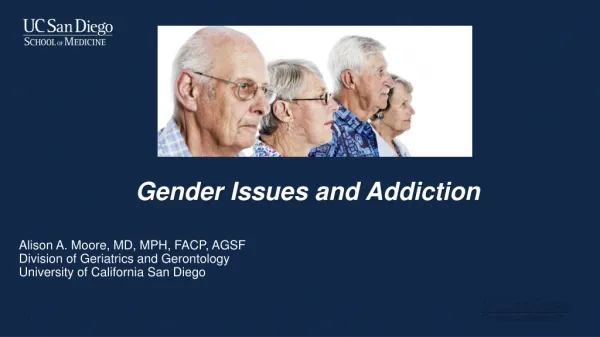 Gender Issues and Addiction