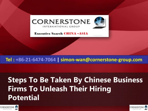 Steps to Be Taken by Chinese Business Firms to Unleash Their Hiring Potential