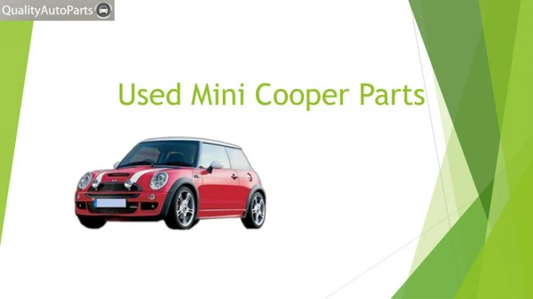 Used Mini Cooper Parts
