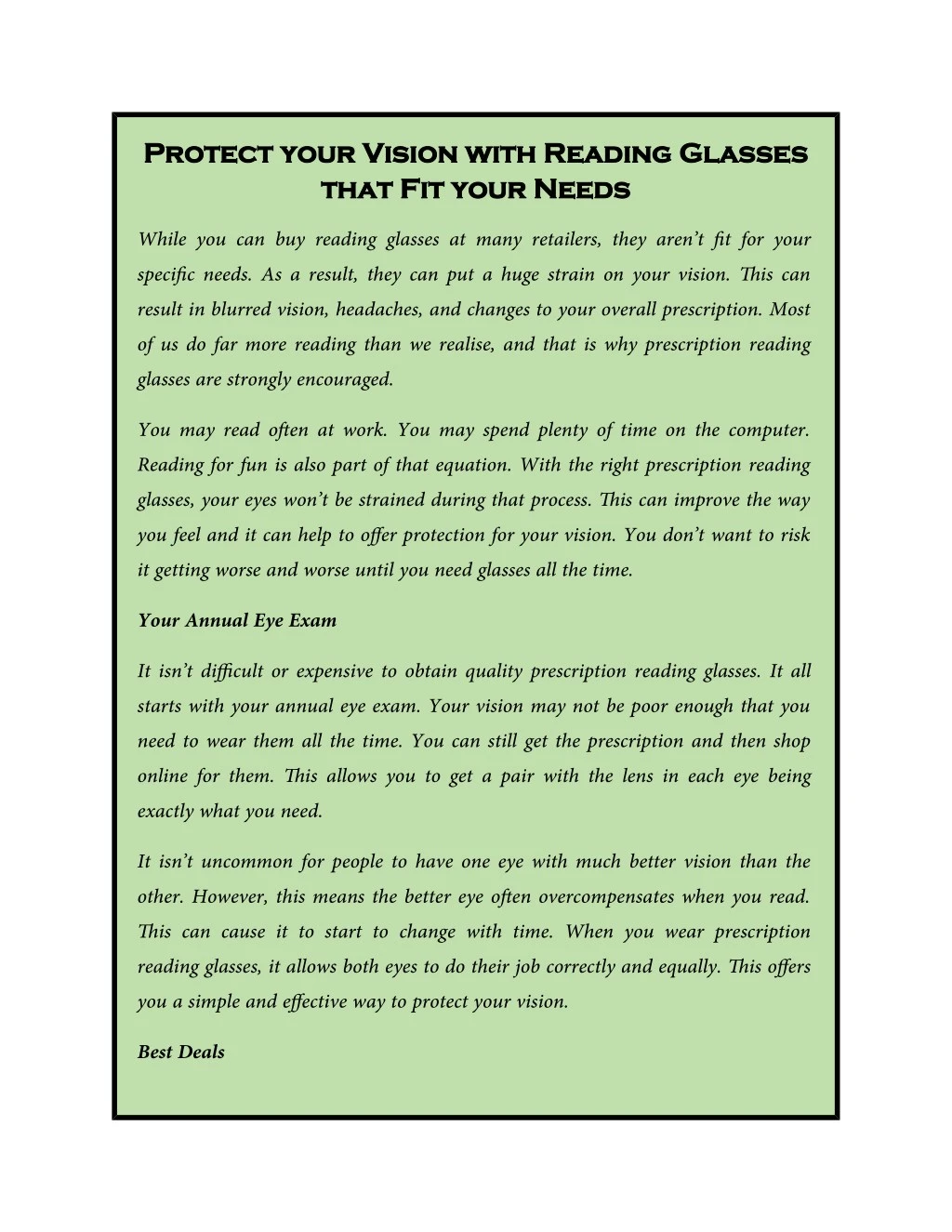 protect your vision with reading glasses protect