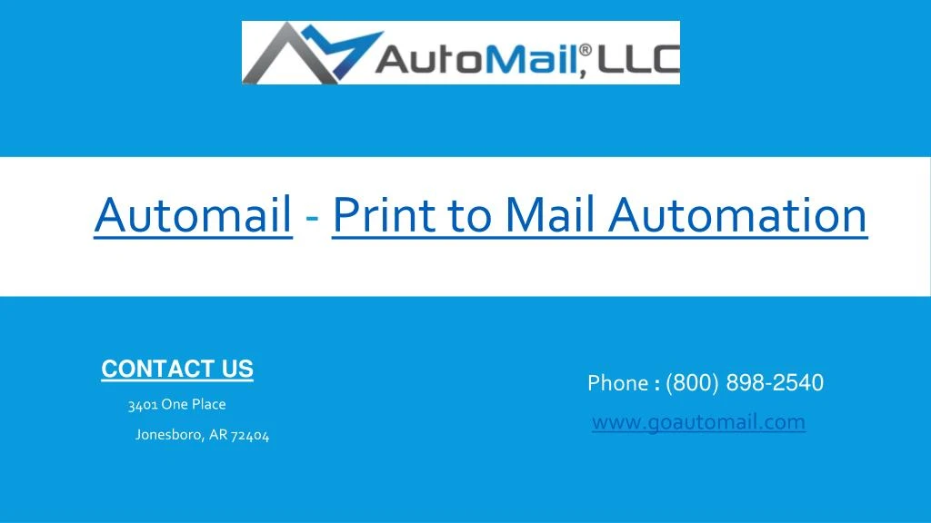 automail print to mail automation