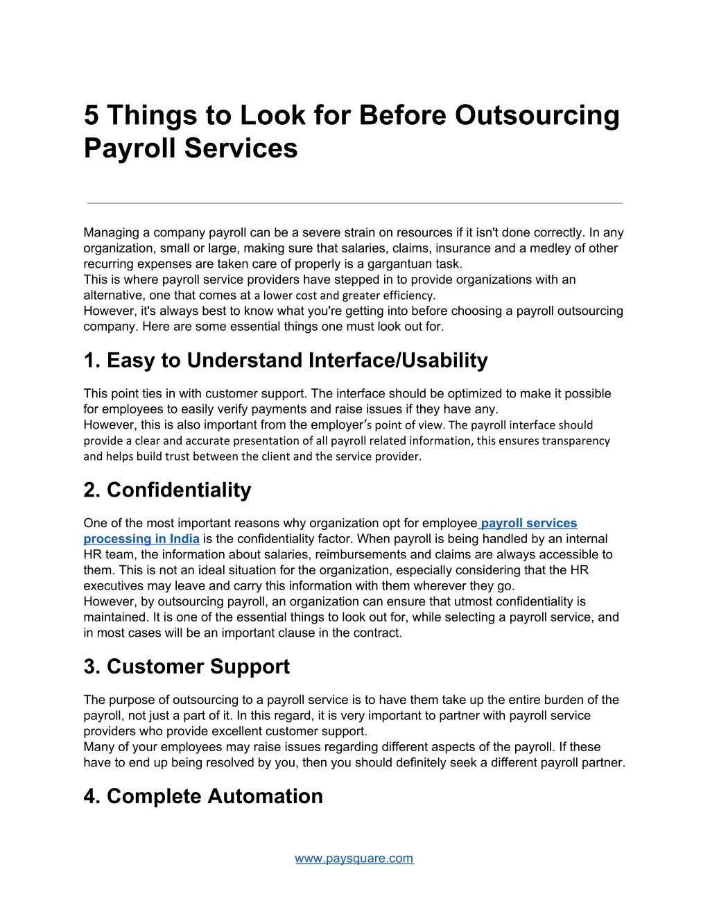 5 things to look for before outsourcing payroll
