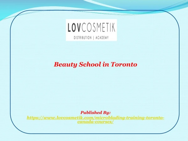 Beauty School in Toronto