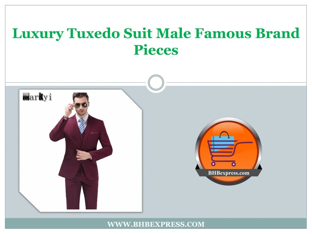 luxury tuxedo suit male famous brand pieces