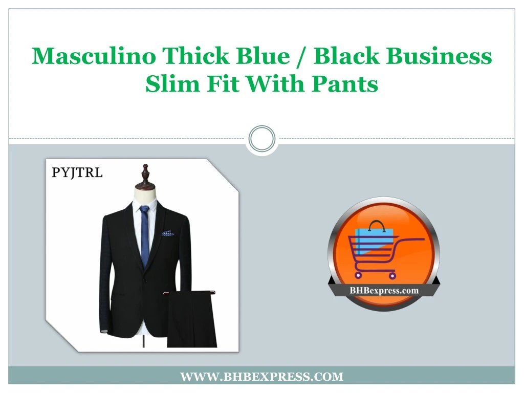 masculino thick blue black business slim fit with
