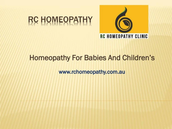 Homeopathy For Babies and Children's In Sydney