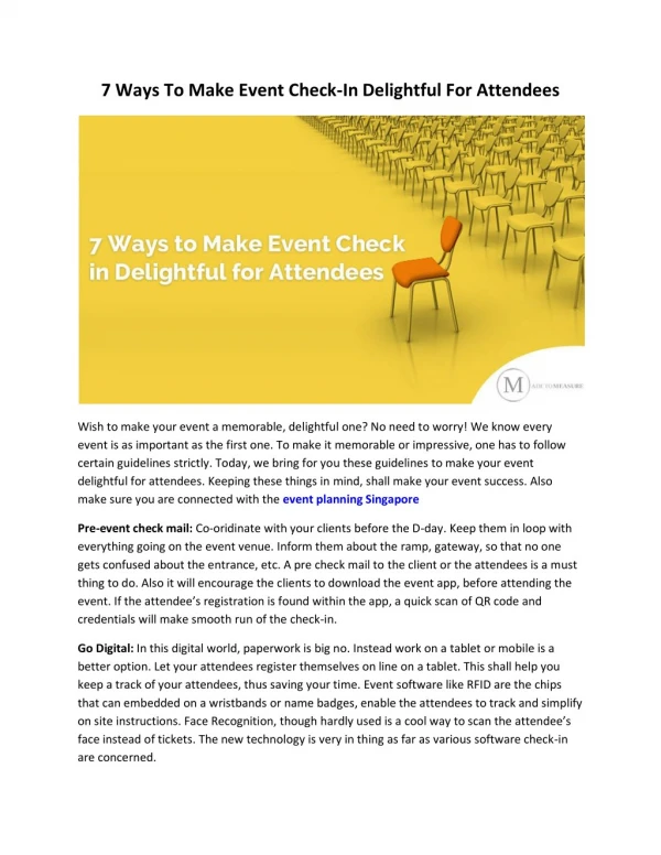 7 ways to make event check in delightful for attendees