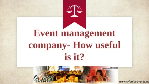 Corporate Event Management Company | Oriental Event