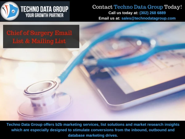 Chief of Surgery Email List | Chief of Surgery Marketing Lists