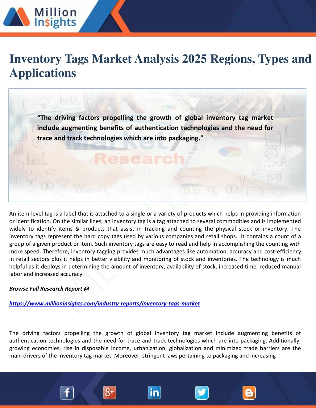 inventory tags market analysis 2025 regions types