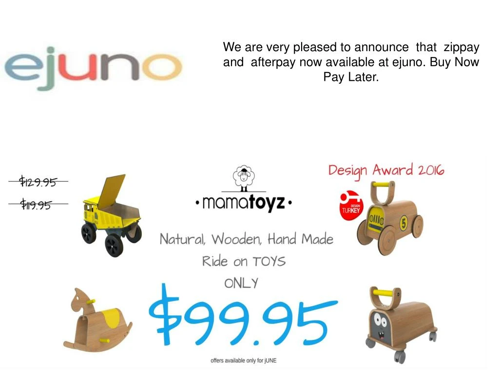 we are very pleased to announce that zippay and afterpay now available at ejuno buy now pay later