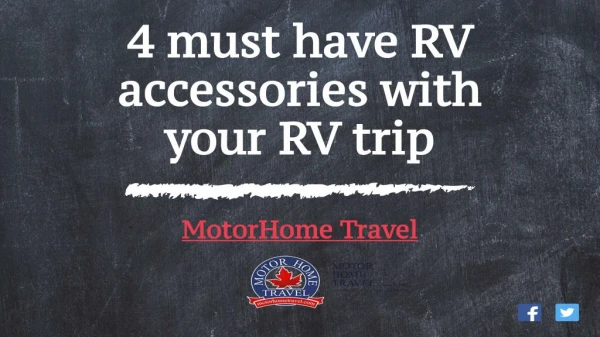 4 must have RV accessories with your RV trip