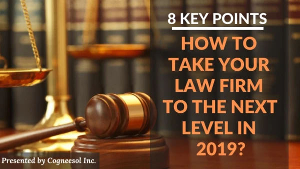 How to Take Your Law Firm to the Next Level in 2019?