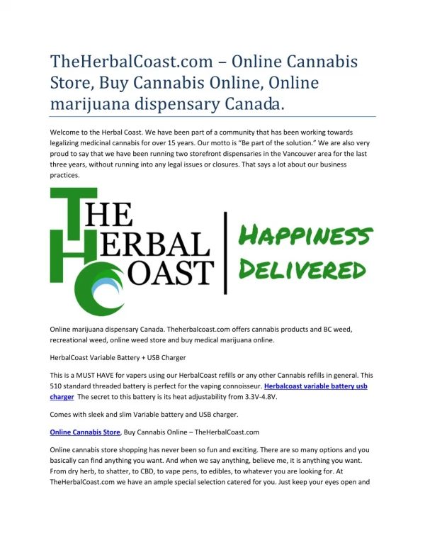 online cannabis store