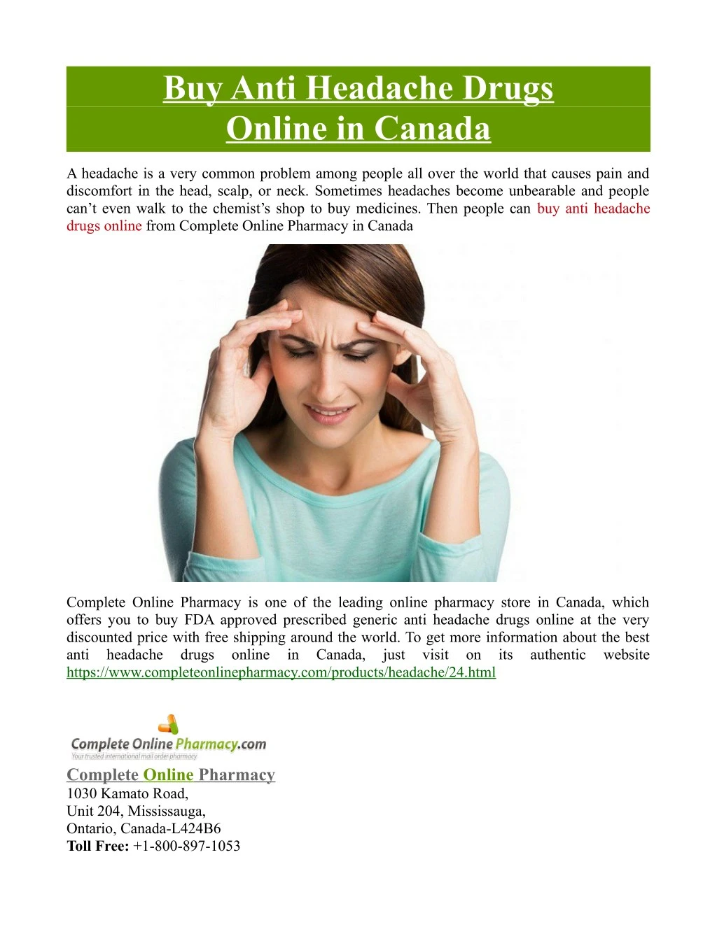 buy anti headache drugs online in canada