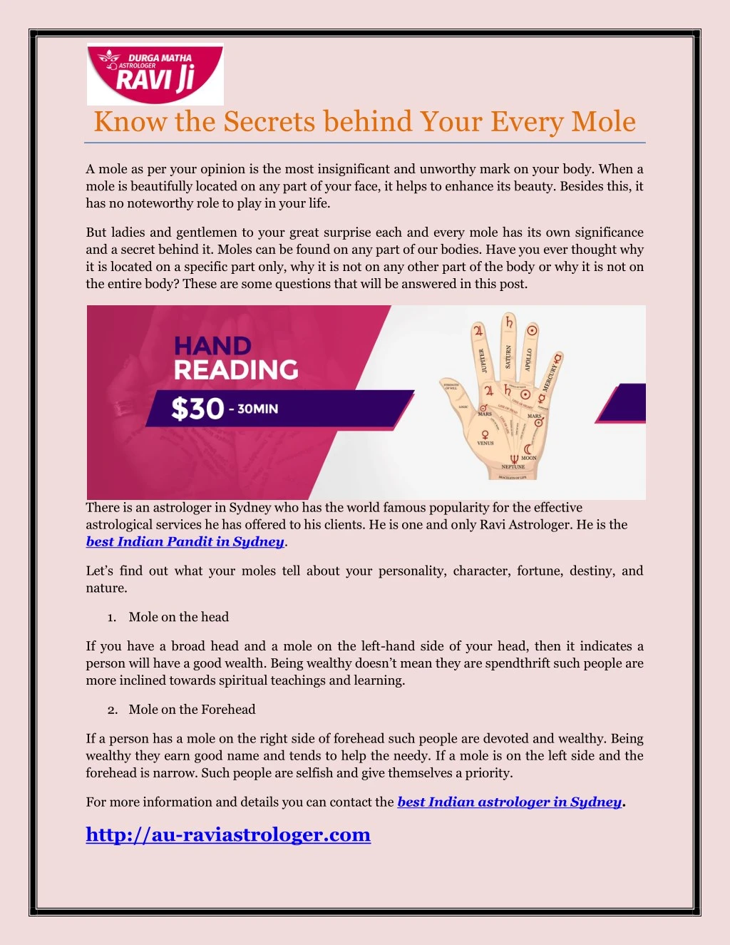 know the secrets behind your every mole
