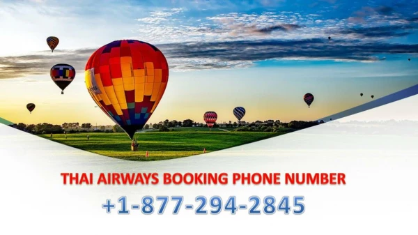 Thai Airways Booking Phone Number | 1-877-294-2845 | Online Flight Tickets