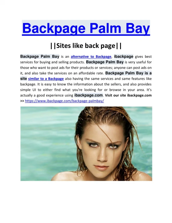 Backpage Palm Bay || Alternative to backpage.