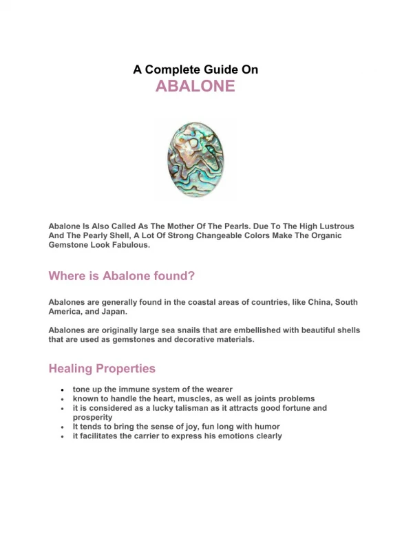 Abalone Color, Facts, Power, Mythology, History and Myths