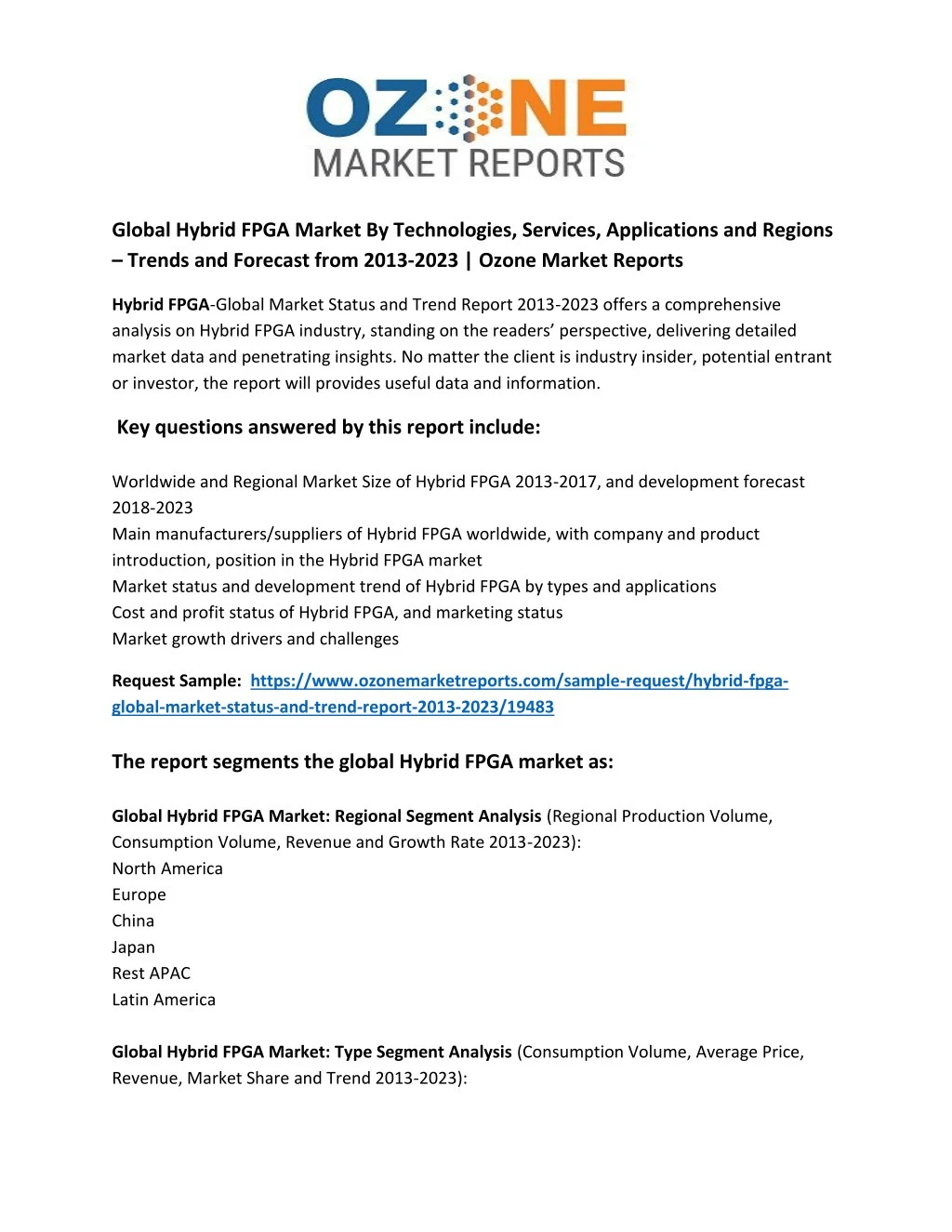 global hybrid fpga market by technologies
