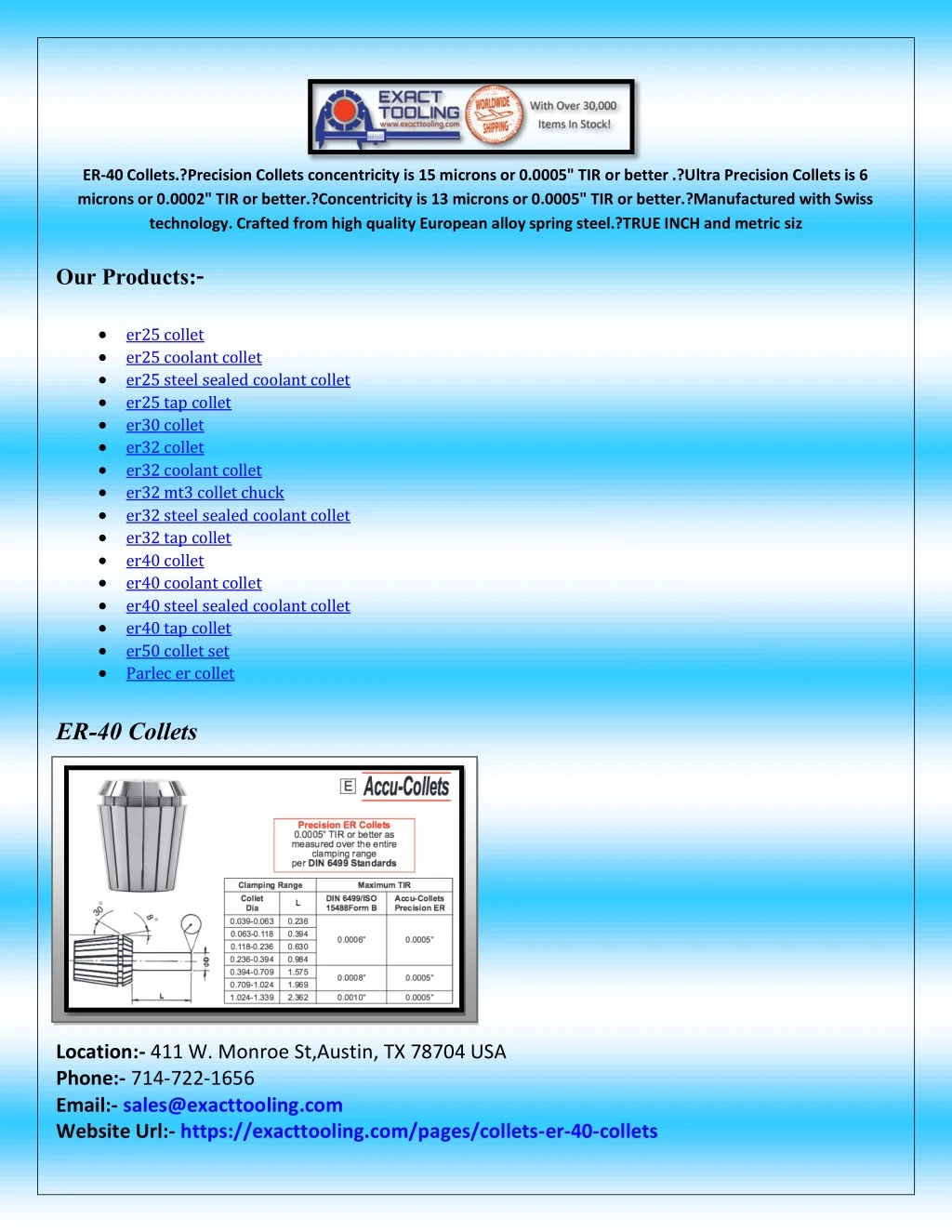 er 40 collets precision collets concentricity