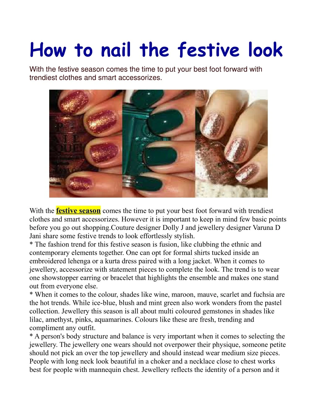 how to nail the festive look with the festive