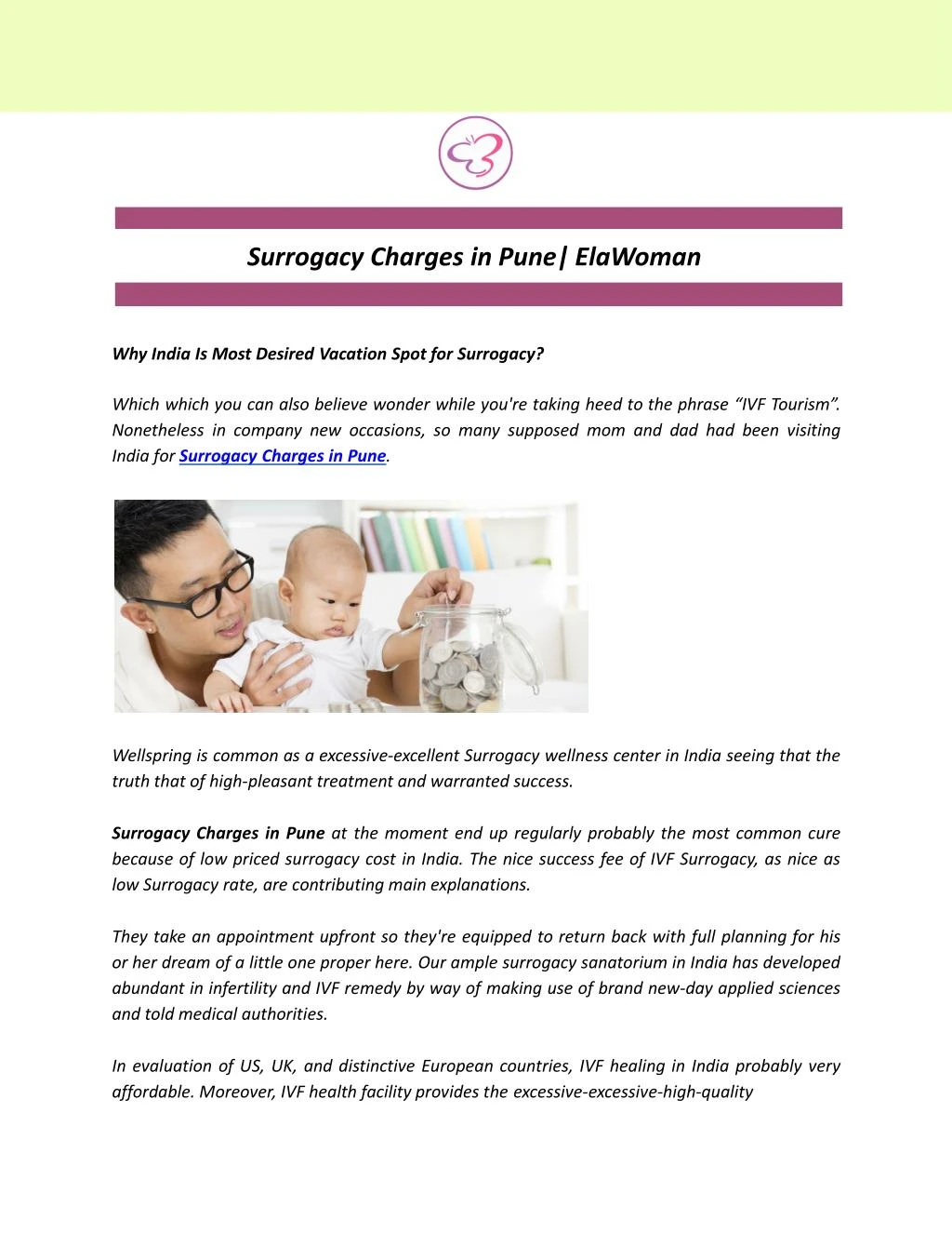 surrogacy charges in pune elawoman