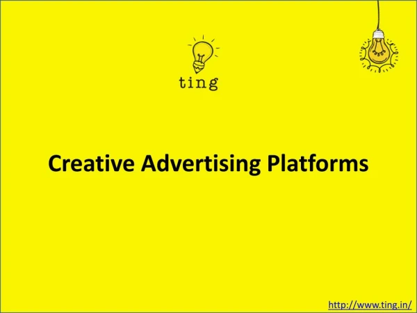 Creative Advertising Platforms