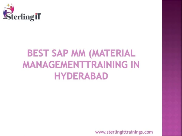 Best sap mm training institute in Hyderabad