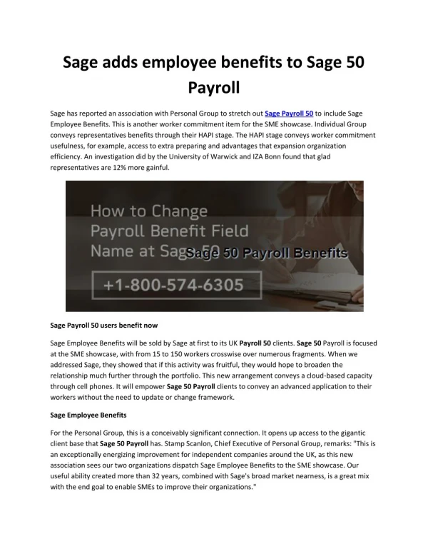 Using the Sage 50 Payroll Feature